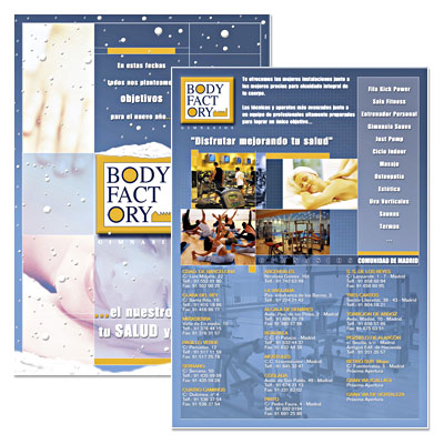 Octavillas-Folletos para campañas Body Factory