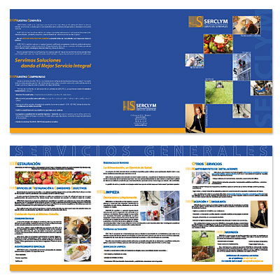 Diseño e impresión Triptico A4 Serclym