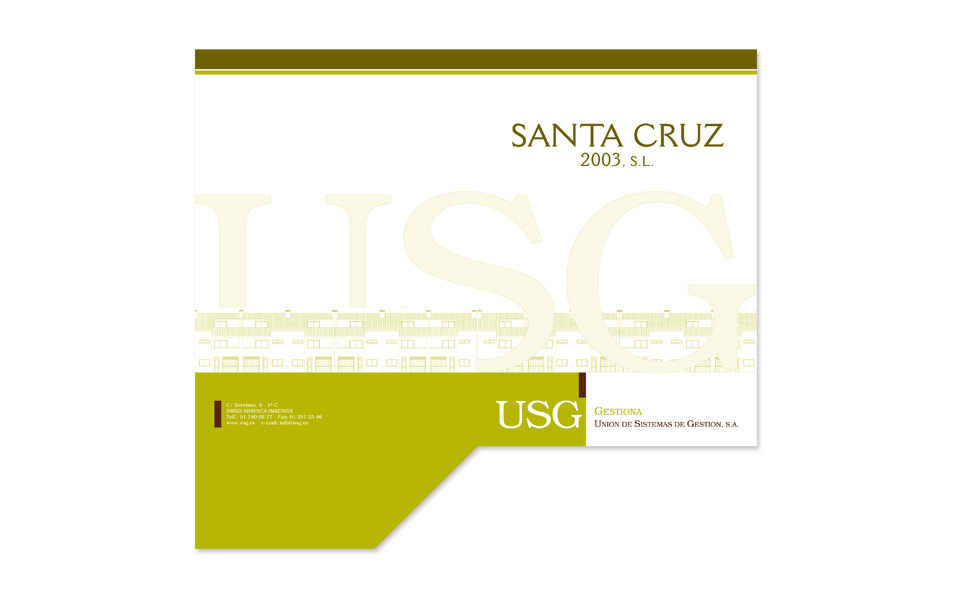 Diseño e Impresión Carpeta Santa Cruz USG