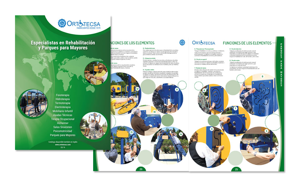 Diseo y maquetacin catlogo 24 pag. Parques francs ORTOTECSA