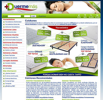 Diseo y programacin de tienda online Duermemas