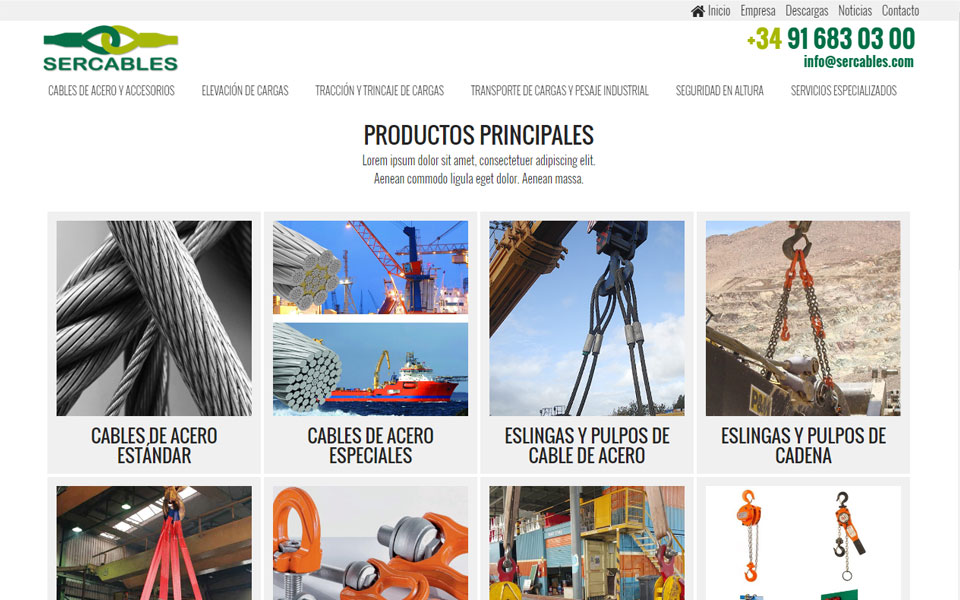 Nueva web Sercables Responsive 2016