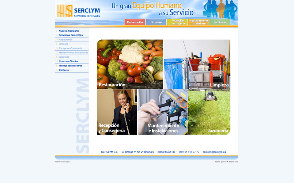 Página Web Corporativa de Serclym