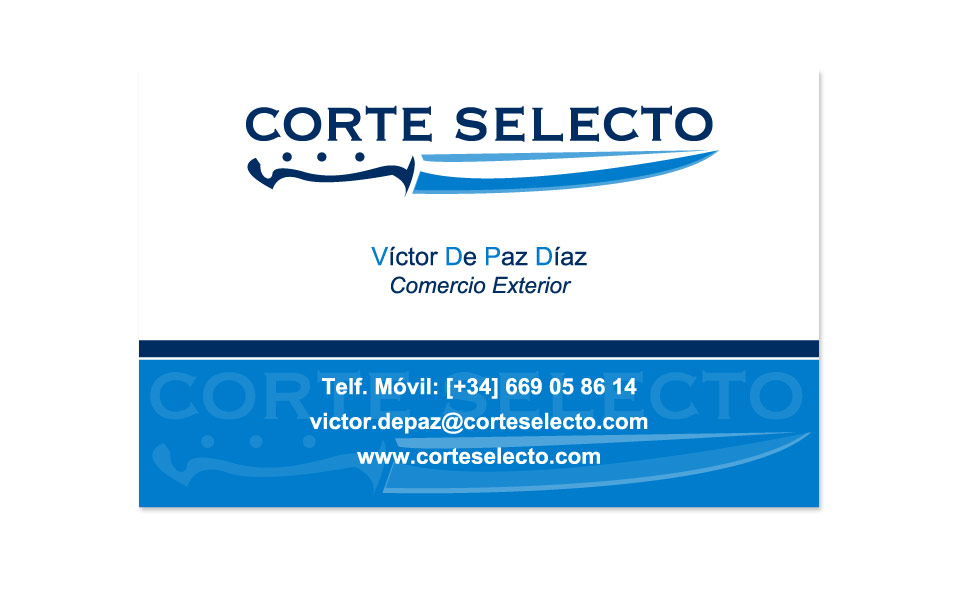 Tarjeta Visita Corte Selecto